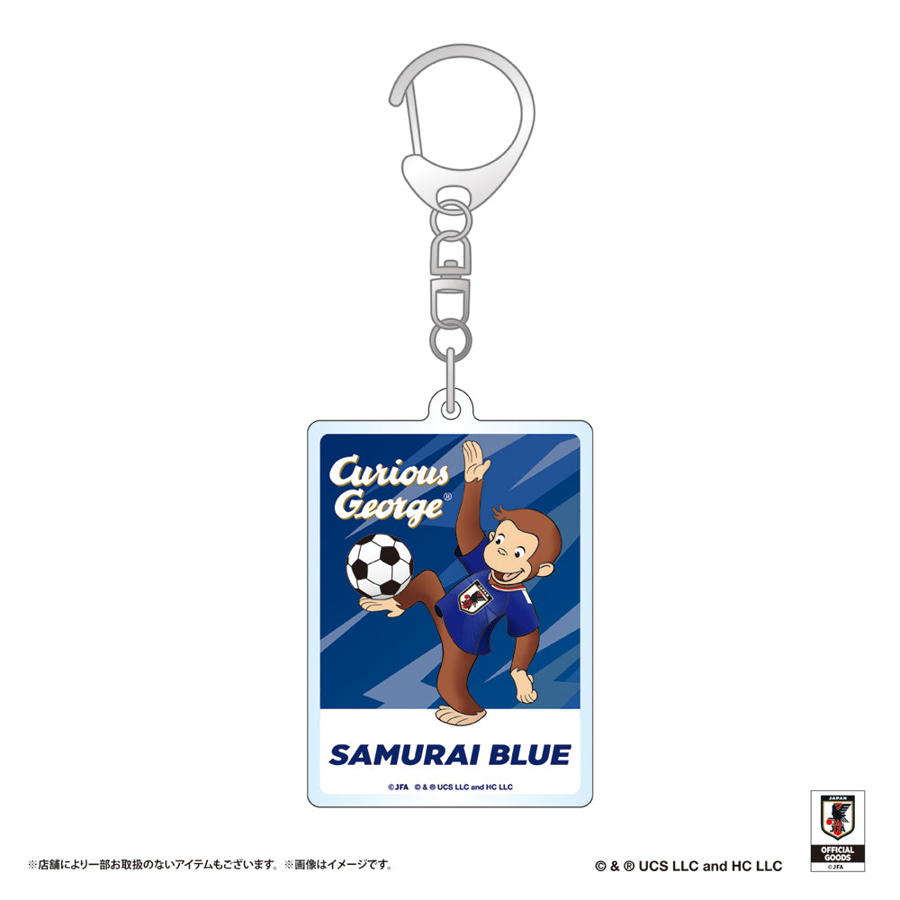 おさるのジョージ アクリルキーホルダー サッカー日本代表 ver.