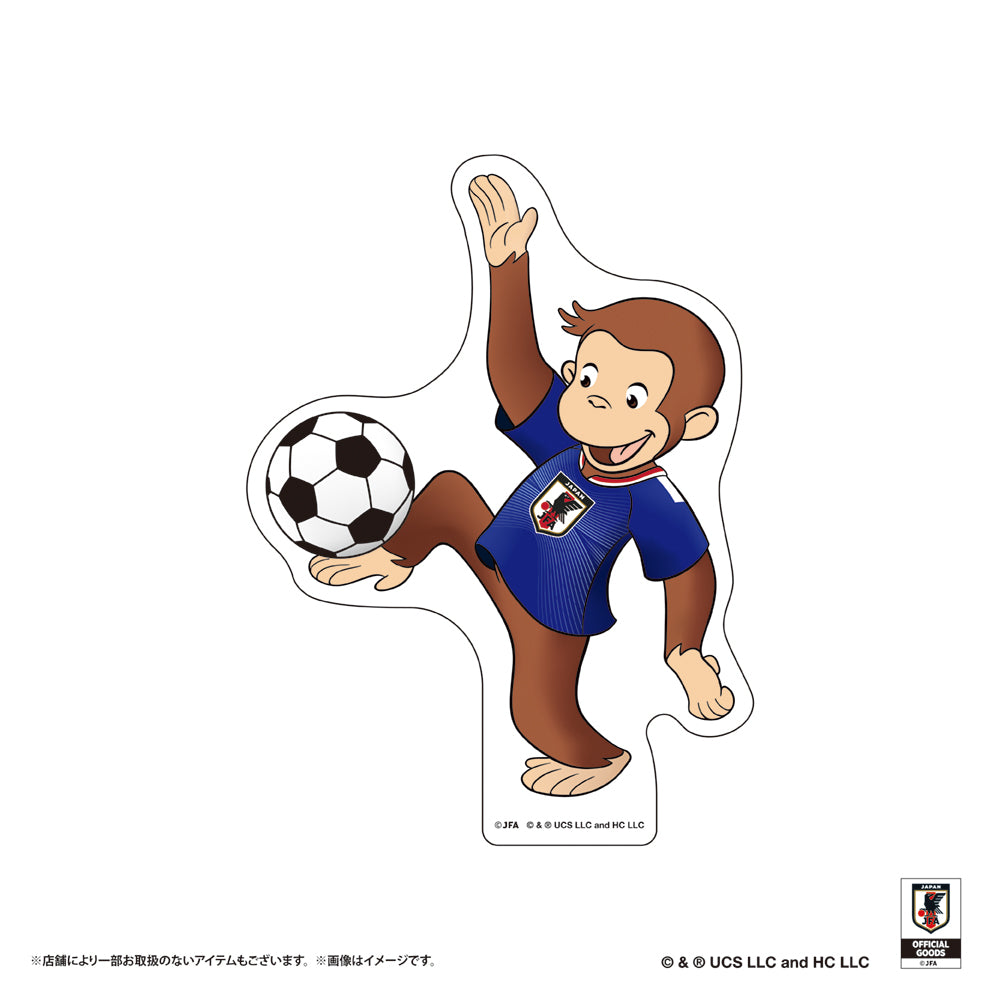 おさるのジョージ ステッカー サッカー日本代表 ver.
