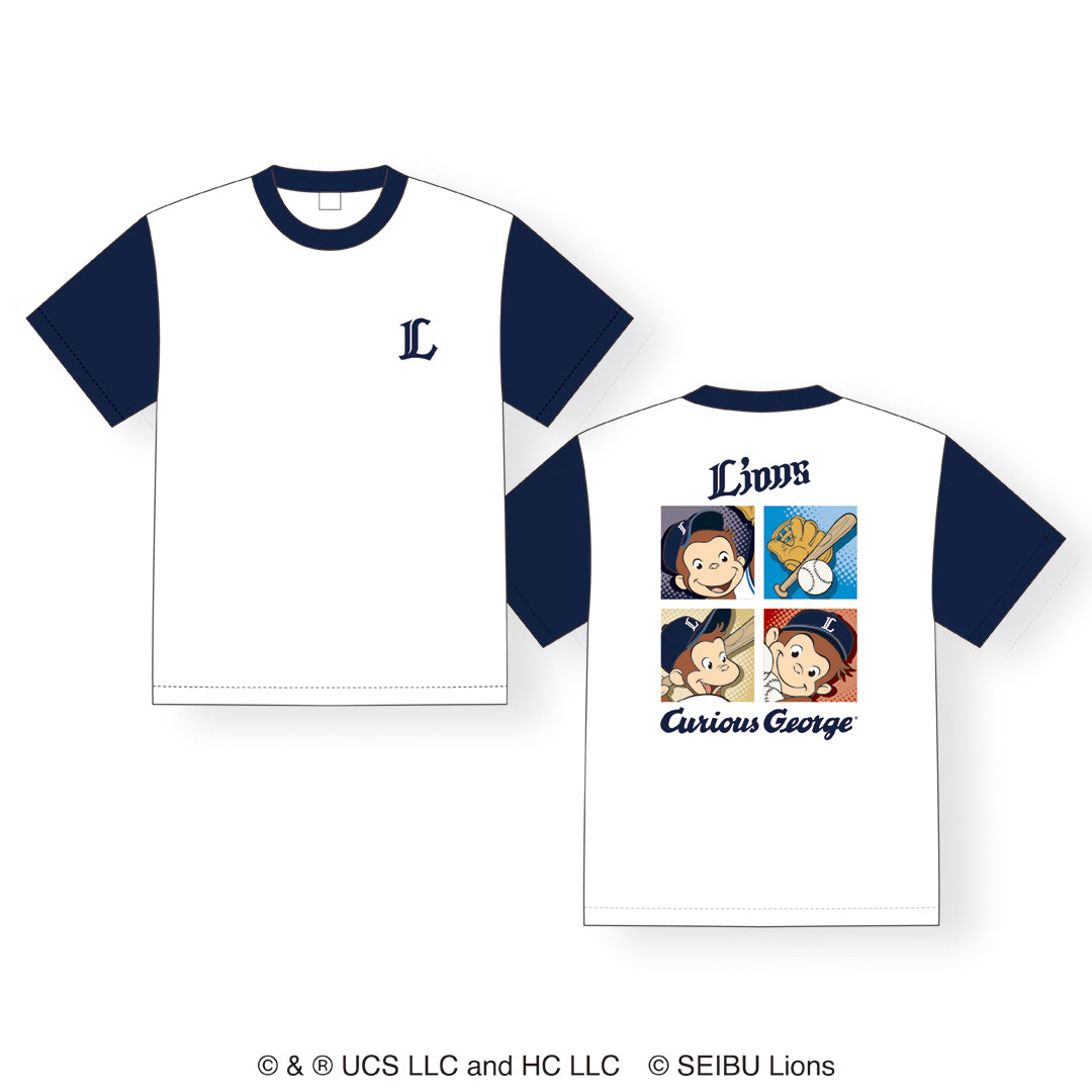 埼玉西武ライオンズ Tシャツ(パネル柄) / おさるのジョージ / 2025