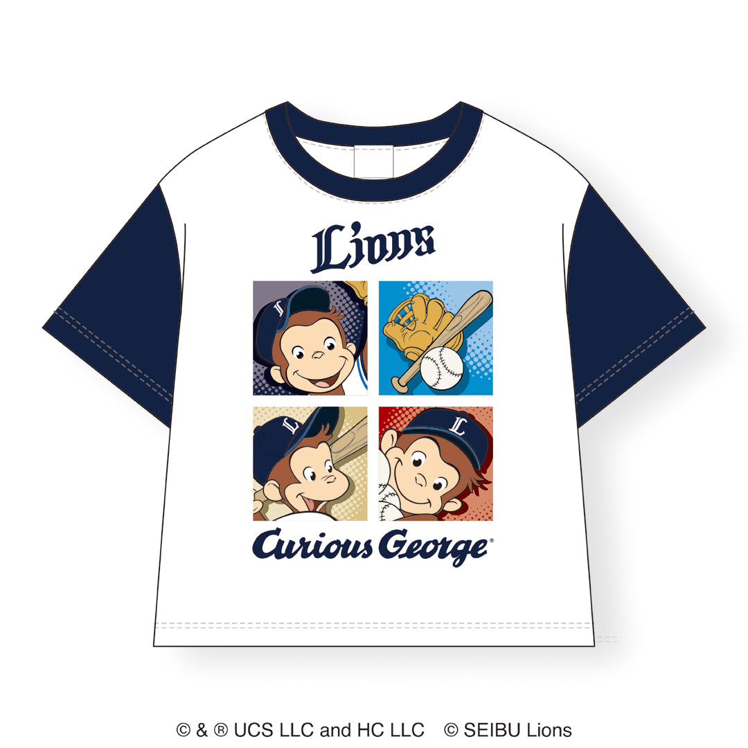 埼玉西武ライオンズ Tシャツ(パネル柄) / おさるのジョージ / 2025
