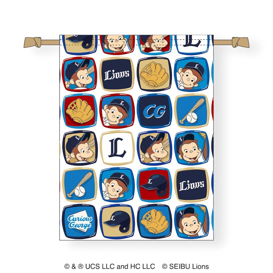 埼玉西武ライオンズ 巾着 / おさるのジョージ / 2025