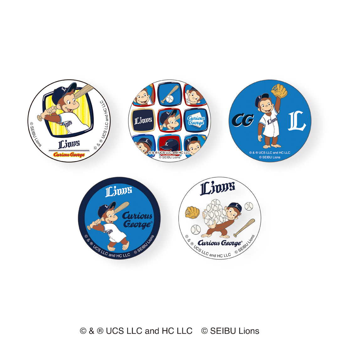 埼玉西武ライオンズ 缶バッジ (シークレット) / おさるのジョージ / 2025