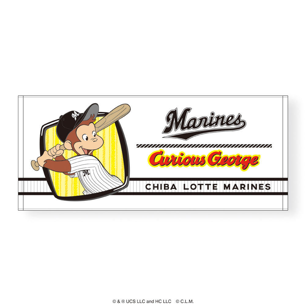 千葉ロッテマリーンズ フェイスタオル / おさるのジョージ / 2025