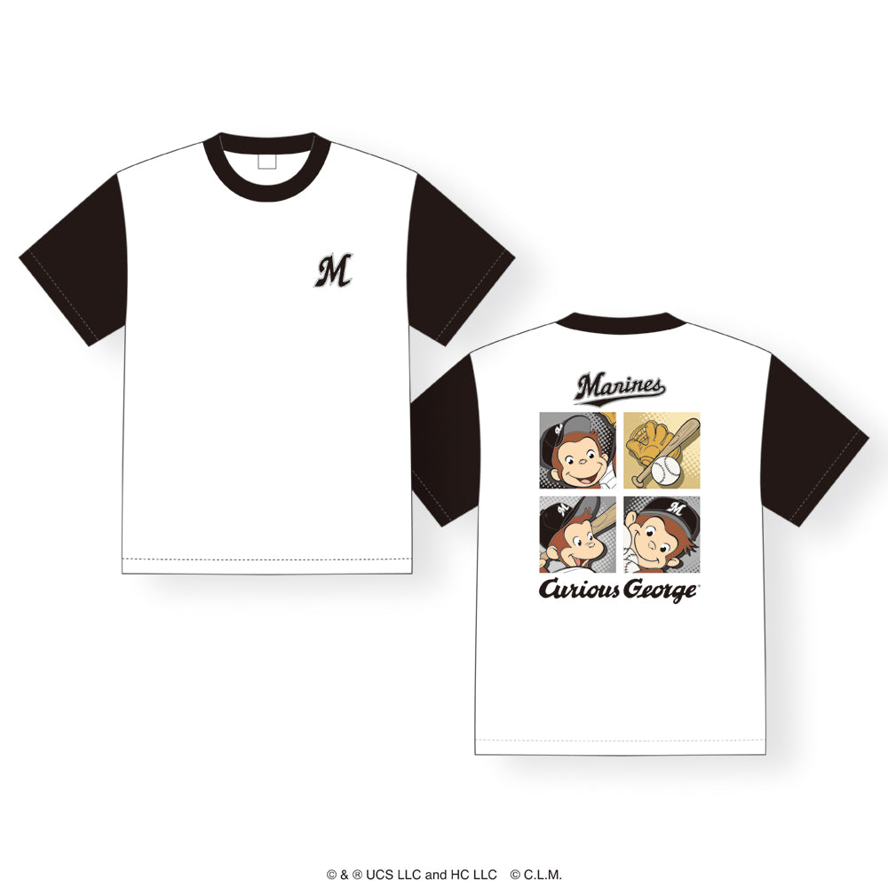千葉ロッテマリーンズ Tシャツ(パネル柄) / おさるのジョージ / 2025