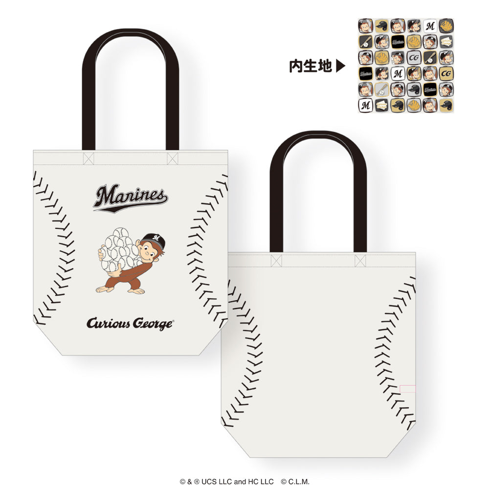 千葉ロッテマリーンズ トートバッグ / おさるのジョージ / 2025