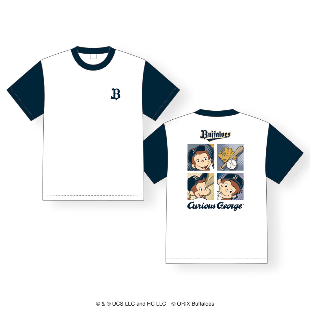 オリックス・バファローズ Tシャツ(パネル柄) / おさるのジョージ / 2025