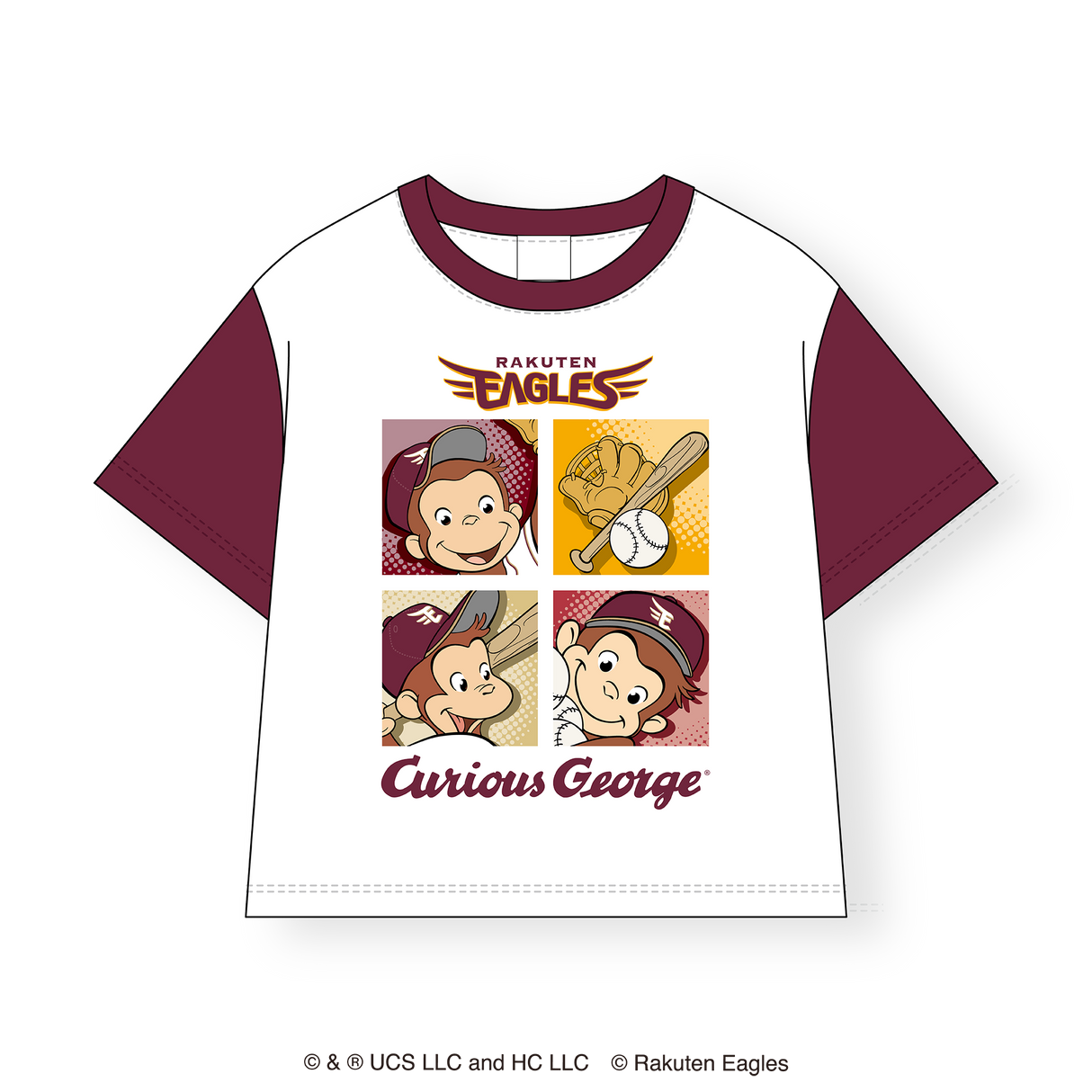 東北楽天ゴールデンイーグルス Tシャツ(パネル柄) / おさるのジョージ / 2025