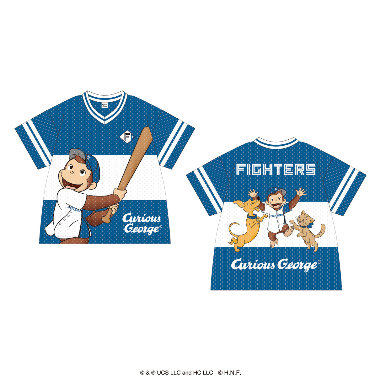 北海道日本ハムファイターズ ベースボールシャツ (kids) / おさるのジョージ / 2026