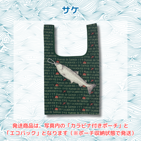 おさかなポーチ＆エコバッグ　さけ
