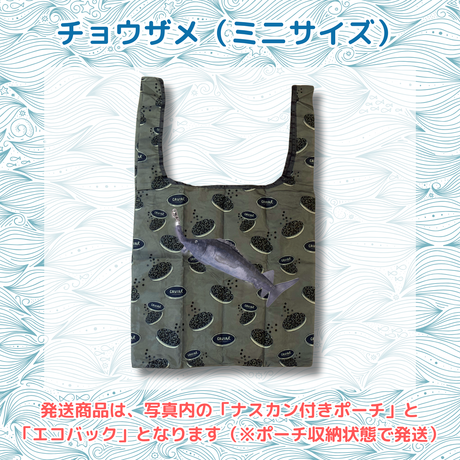 おさかなポーチ＆エコバッグ　チョウザメ
